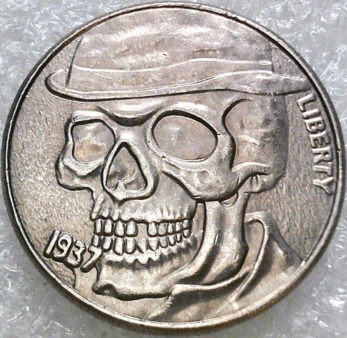 Hobo nickel skull - -, with