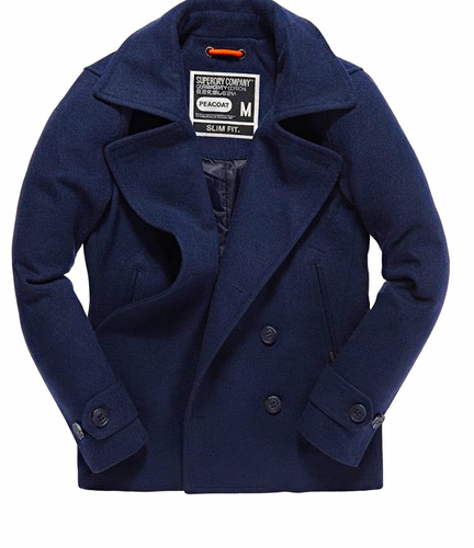 Superdry navy wool blend - navy,