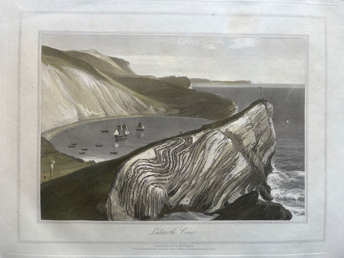 1825 antique print lulworth - 1825,