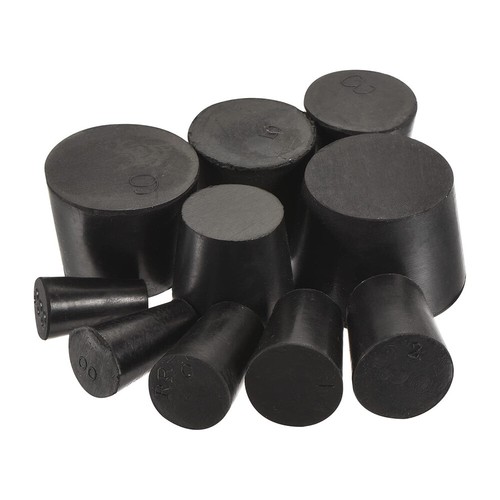 Black transparent rubber bungs - black/transparent,