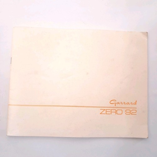 Original garrard zero - original, 92