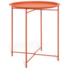 Habitat Pula Folding Metal Garden Side Table - Orange