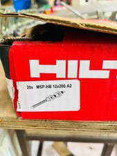 20 Hilti Stainless Steel A2 Solar Panel Hanger Bolts 12mm x 200mm