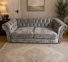 Seater crushed velvet sofa - crushed,