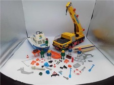 Mixed Playmobil working Crane and Police Boats Bundle. Inc People & accessories