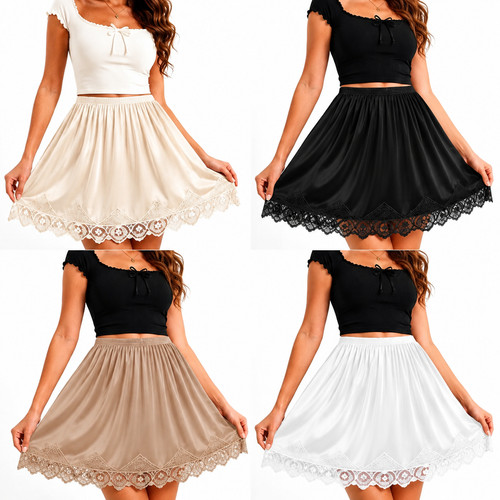 Half slip lace - half,