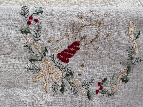Beige cotton embroidered - beige,