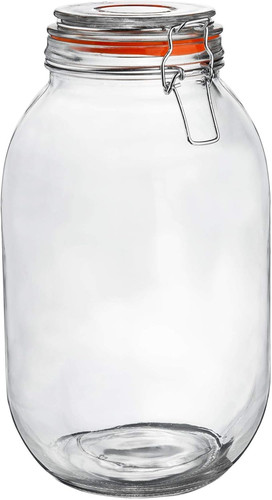 Glass jar with airtight metal - glass,