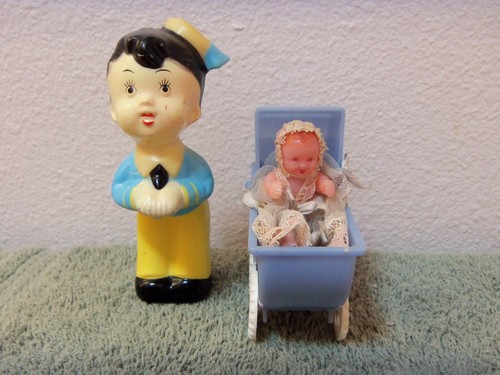 Vintage blue plastic toy - 50's,