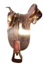 New Leather Australian Stock Saddle With Horn Brown