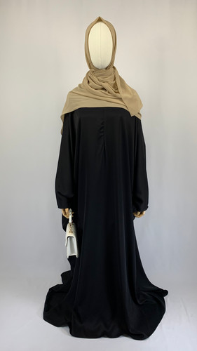 Butterfly abaya black flowy - abaya,