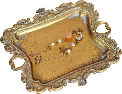 Ring holder jewelry dish - ring, gold