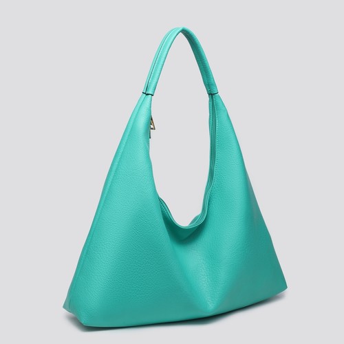 Pebbled faux leather hobo bag - pebbled,