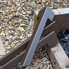 Timber Railway Sleeper Bracket Driveway Path Pathway Edge Edging Corner