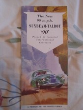 Sunbeam Talbot 90 brochure