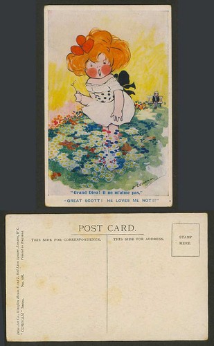 Hilda cowham old postcard - h.,