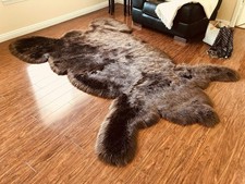 Brown Bear Rug Faux Cowhide