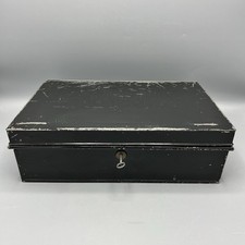 Vintage Tala Petty Cash Money Document Box Key Metal Side Handles 14 X 9 X 4.5