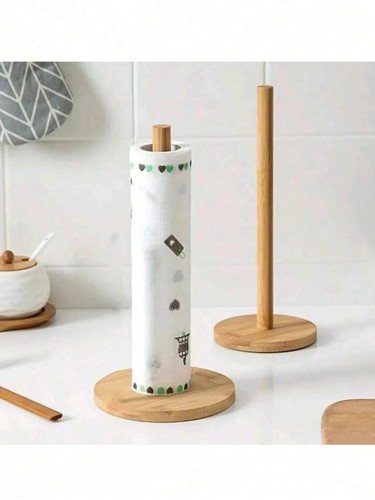 Wooden roll paper towel holder - roll,