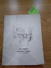 Salopian Huard 2 Furrow Reversible Plough Operating Instructions & Spare Parts