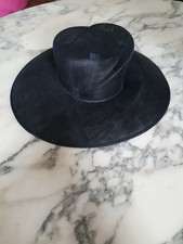 Sinamay Black Untrimmed Hat