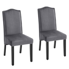 2/4PCS Velvet Dining Chairs with Wooden Legs Home & Commercial Restaurants Seats