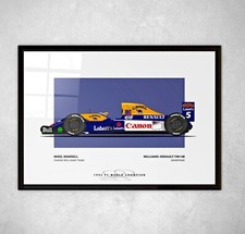 Nigel mansell signed print - nigel,