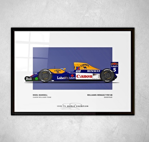 Nigel mansell signed print - signed,