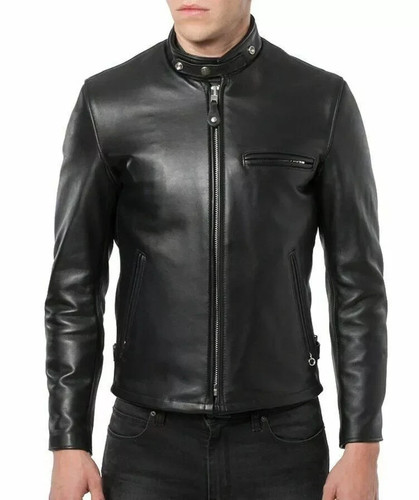 Men black soft genuine - black,