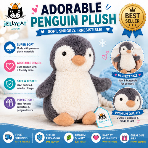 Jellycat peanut penguin - jellycat,