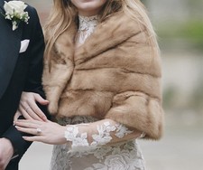 Palomino Mink Shawl Real Fur