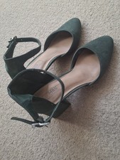 M&S Deep Green Block Heel