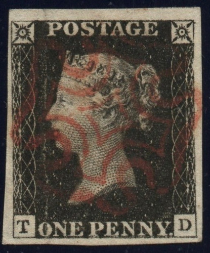1840 penny black - qv,