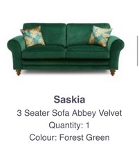 DFS Dark Green Sofa with