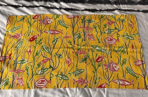Vintage toweling fabric - vintage,