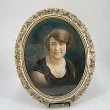 Antique Ornate Oval Gesso