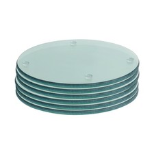 6x Clear 10cm Round Glass