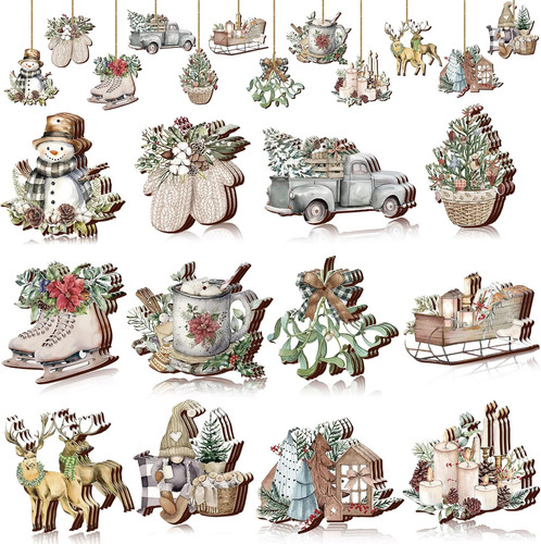 36pcs wooden christmas - 36pcs,