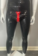 Rubber Latex Leggings with Cod Piece 