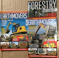 2 x  EARTHMOVERS Magazine ~ March & May 2022  + FORESTRY MACHINERY Supp.~~ EX!