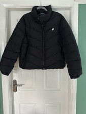 BNWT Waterproof Black Waist Length Superdry Ladies Coat/Puffer Jacket Size 18