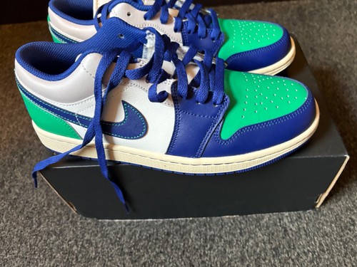 Air jordan low green - 1, green/blue