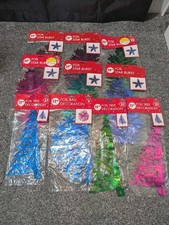 Vintage Foil Star Burst Foil Tree Decorations Set Of 10 NOS Retro Christmas CB30