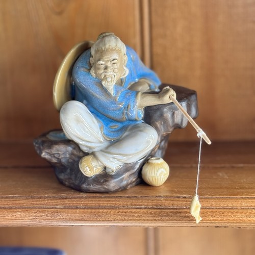 Vintage asian fisherman - vintage,