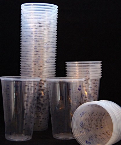 Plastic paint mixing - plastic, cups