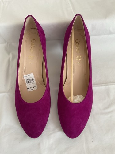 Gabor fuchsia pink suede - pink, low
