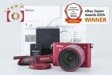 "Shutter count 3,403" Nikon 1 J3 Red 14.2 MP Digital Camera 10-100 Lens