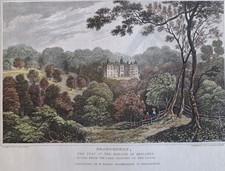 1830 Beaudesert, Cannock Chase Staffordshire. Antique print. Marquis of Anglesea
