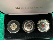 2020 ALDERNEY POPPY THEMED PROOF MIXED METAL 3 COIN SET (415)