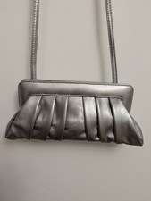 LINEA RAFFAELLI SILVER CLUTCH/SHOULDER BAG(Used once) Shoes available separately